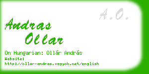 andras ollar business card