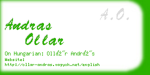 andras ollar business card